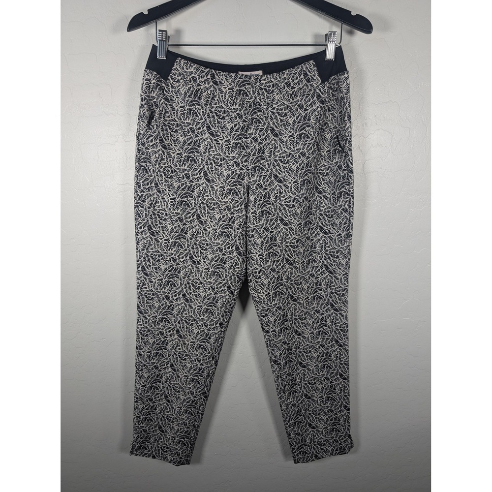 Tommy Bahama Pants Womens Small Black Floral‎ Everyday Active Ankle Pull On
